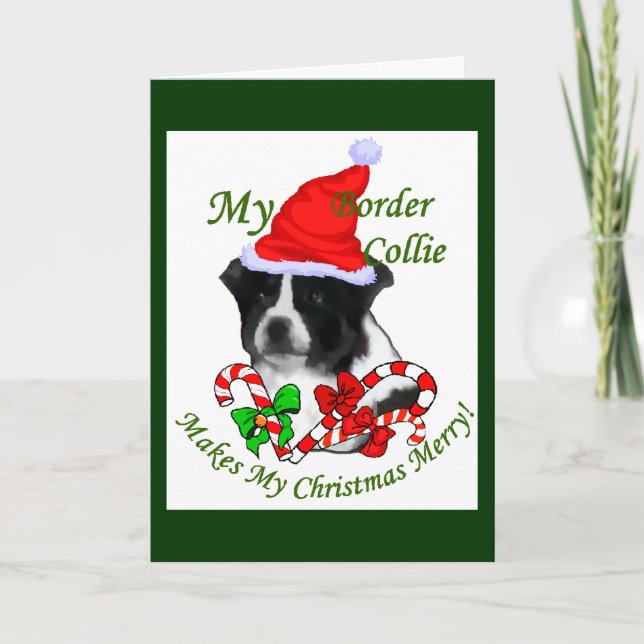 Gräns Collie-julklappar Helgkort (Framsida)