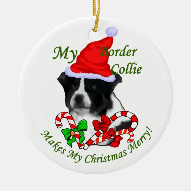 Gräns Collie-julklappar Ornament (Framsidan)