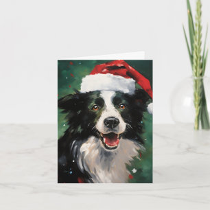 Gräns Collie Julpenselmålning Kort