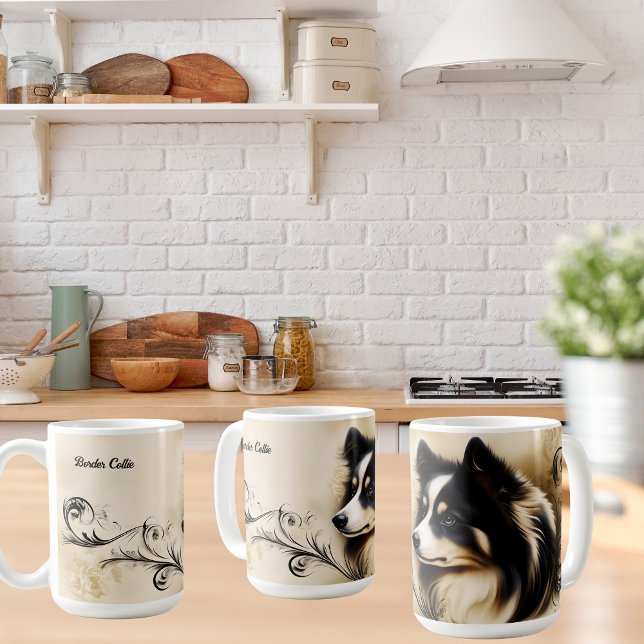 Gräns Collie Kaffemugg (Skapare uppladdad)