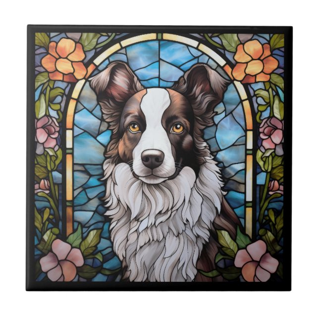 Gräns Collie Kakelplatta (Framsidan)