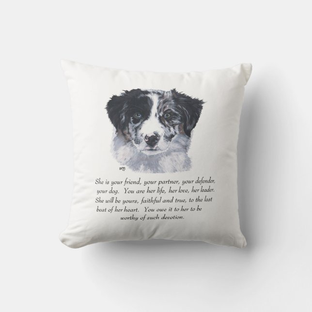 Gräns Collie Keepsakes Kudde (Framsida)