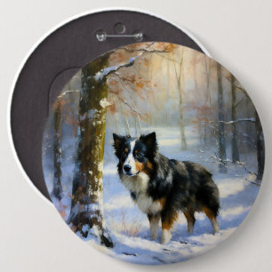 Gräns Collie Låt det snöa jul Knapp