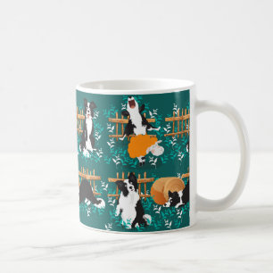 Gräns Collie leker med får Kaffemugg