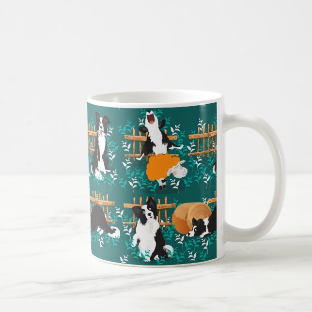 Gräns Collie leker med får Kaffemugg (Höger)