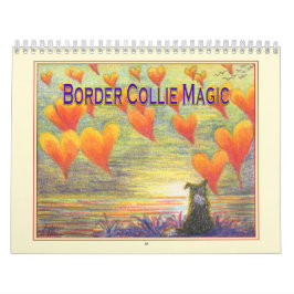 Gräns Collie Magic Wall Kalender, bild per månad Kalender