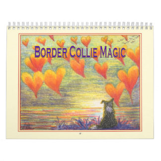 Gräns Collie Magic Wall Kalender, bild per månad Kalender