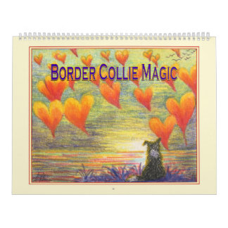 Gräns Collie Magic Wall Kalender, bild per månad Kalender