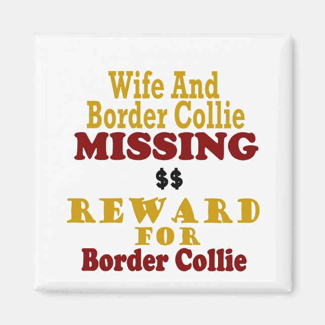 Gräns Collie & Maka som saknar belöning för Gräns  Magnet (Framsidan)