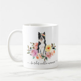 Gräns Collie Mamma Blommigt Coffee Mugg