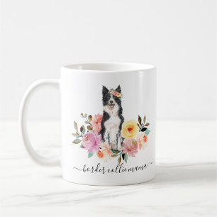 Gräns Collie Mamma Blommigt Coffee Mugg