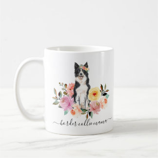 Gräns Collie Mamma Blommigt Coffee Mugg