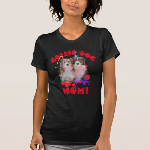 Gräns Collie Mamma Hund älskare bästa Hund Mamma n T Shirt