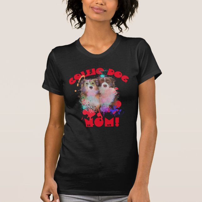 Gräns Collie Mamma Hund älskare bästa Hund Mamma n T Shirt (Framsida)