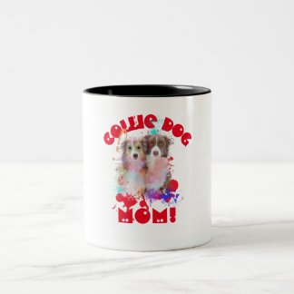 Gräns Collie Mamma Hund älskare bästa Hund Mamma n Två-Tonad Mugg