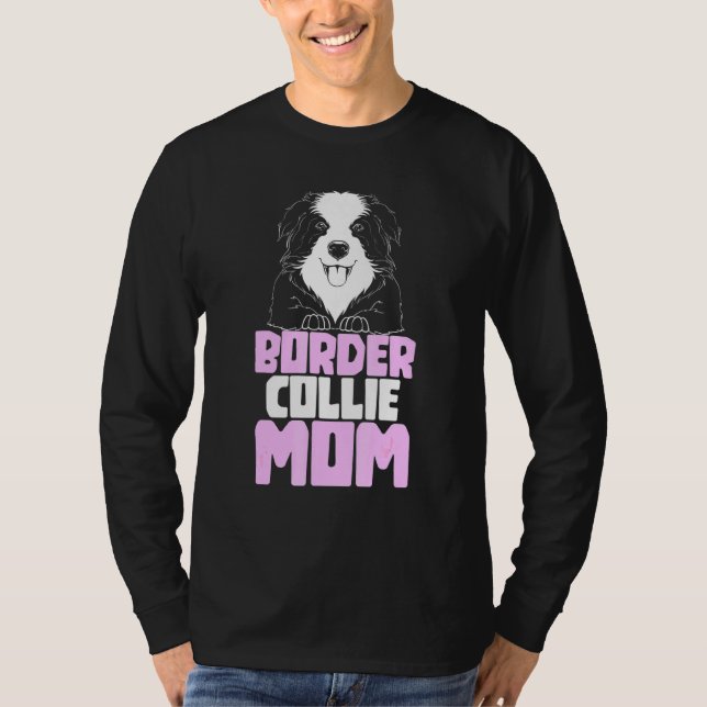 Gräns Collie Mamma Hund Gräns Collie T Shirt (Framsida)