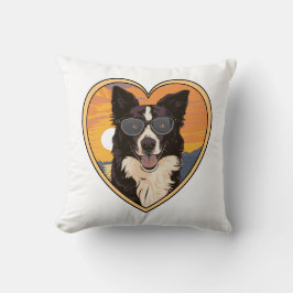 Gräns Collie med solglasögon Kudde