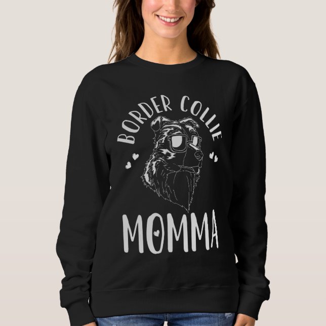 Gräns Collie Momma Hund Mamma Mamma T Shirt (Framsida)