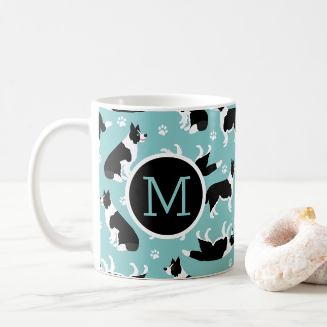 Gräns Collie Monogram Kaffemugg (Med munk)