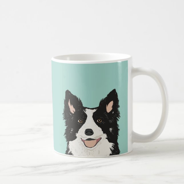 Gräns Collie Mugg - Cute hund-gåva till kollisions (Höger)