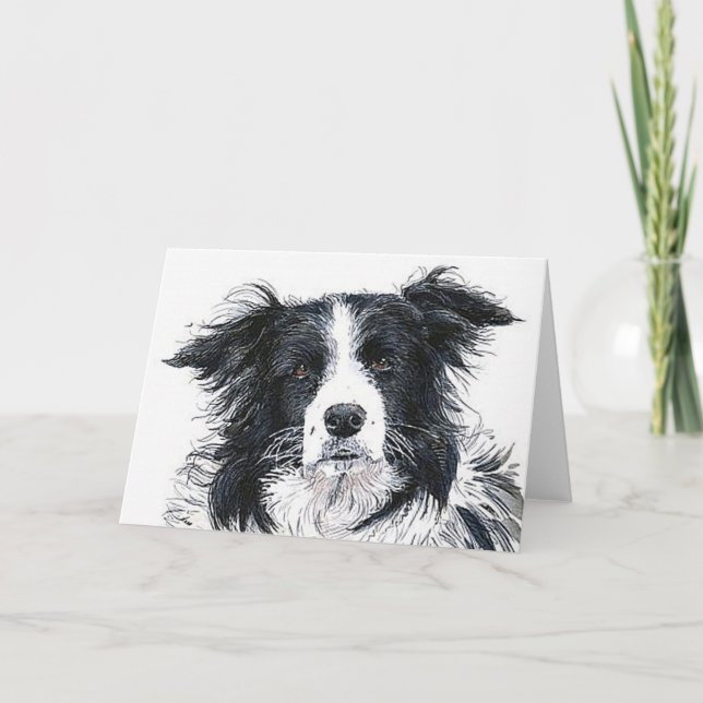 Gräns Collie Notecard Kort (Framsida)