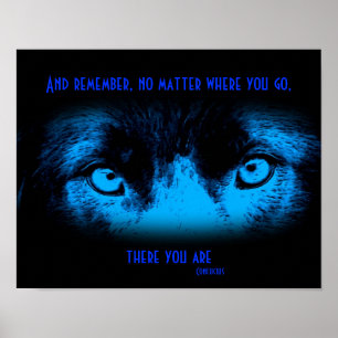 Gräns Collie Öga Confucius inspirationcitat Poster
