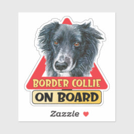 Gräns Collie ombord Scottish Hund Traffic Sign Klistermärken