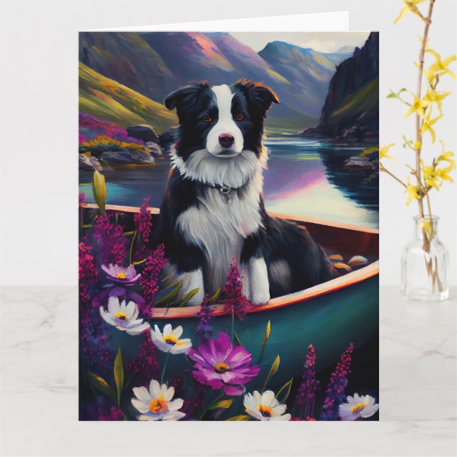 Gräns Collie on a Paddle: A Scenia Äventyr Kort (Gul blomma)
