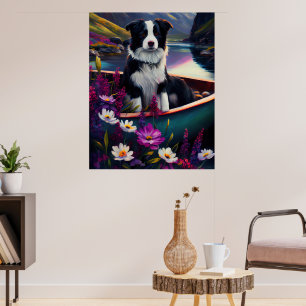 Gräns Collie on a Paddle: A Scenia Äventyr Poster
