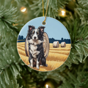 Gräns Collie på Farm Julgransprydnad Keramik