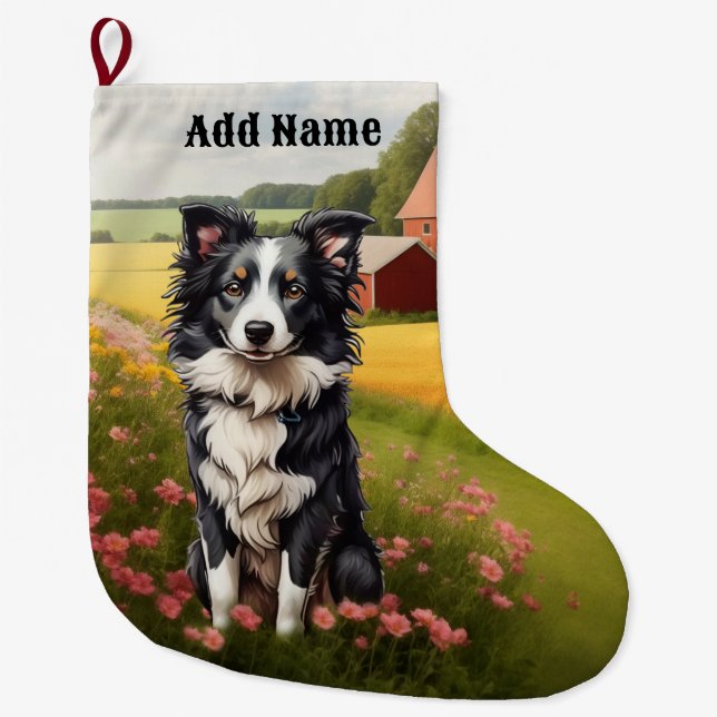 Gräns Collie på Farm Stor Julstrumpa (Framsidan)