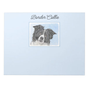 Gräns Collie Painting - Cute Original Hund Art Anteckningsblock