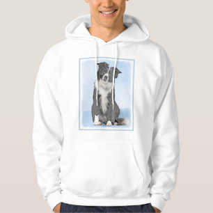 Gräns Collie Painting - Cute Original Hund Art Hoodie