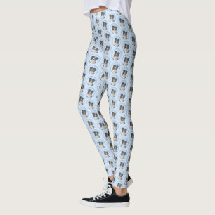 Gräns Collie Painting - Cute Original Hund Art Leggings
