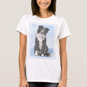 Gräns Collie Painting - Cute Original Hund Art T Shirt