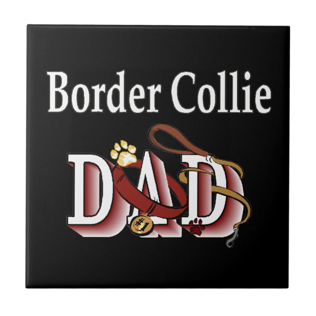 Gräns Collie Pappa Kakelplatta (Framsidan)