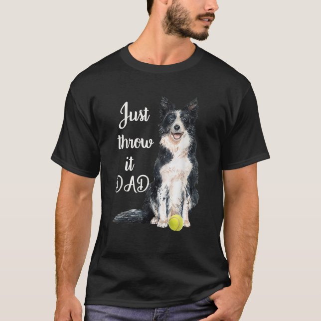 Gräns Collie Pappa T Shirt (Framsida)