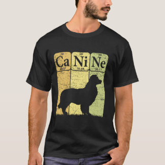 Gräns Collie Periodic Bord Inslag Hund älskare Lo T Shirt