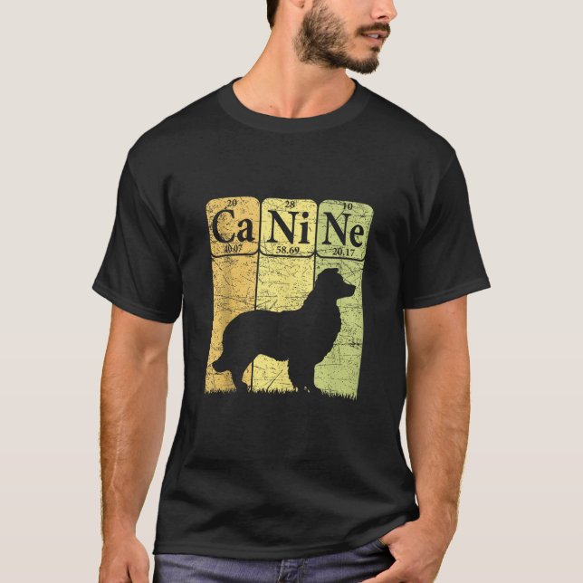 Gräns Collie Periodic Bord Inslag Hund älskare Ta T Shirt (Framsida)