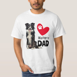 Gräns Collie Personlig Pappa T Shirt