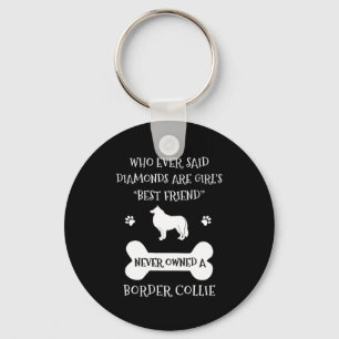Gräns Collie Pet-Hund bästa vän Nyckelring