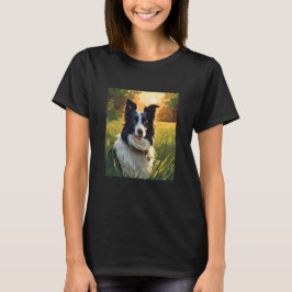 gräns collie pet hund t shirt