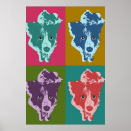 Gräns Collie Pop Art Poster