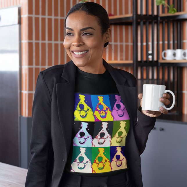 Gräns Collie Pop Art Women T-shirt (Skapare uppladdad)