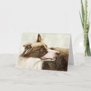 "Gräns Collie Profile"-gratulationskort Kort