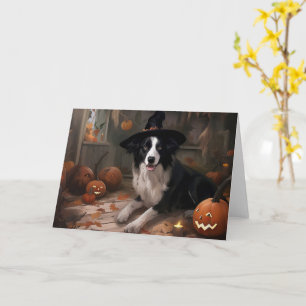Gräns Collie Pumpkins Halloween Scary Kort