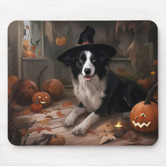 Gräns Collie Pumpkins Halloween Scary Musmatta (Framsidan)