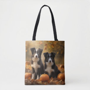 Gräns Collie Puppy Autumn Delight Pumpkin Tygkasse
