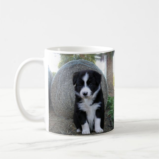 Gräns Collie Puppy Farm Life Kaffemugg (Vänster)