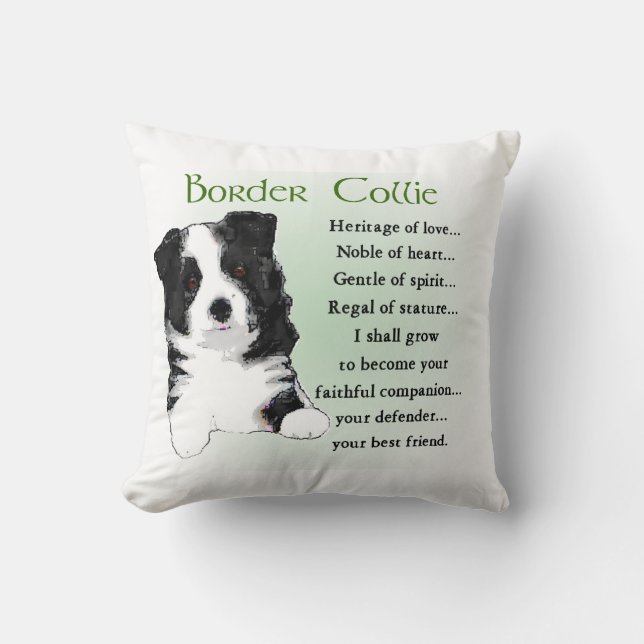 Gräns Collie Puppy Kudde (Framsida)